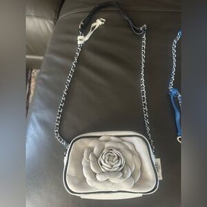 Brighton White Crossbody Bag with Floral Detail